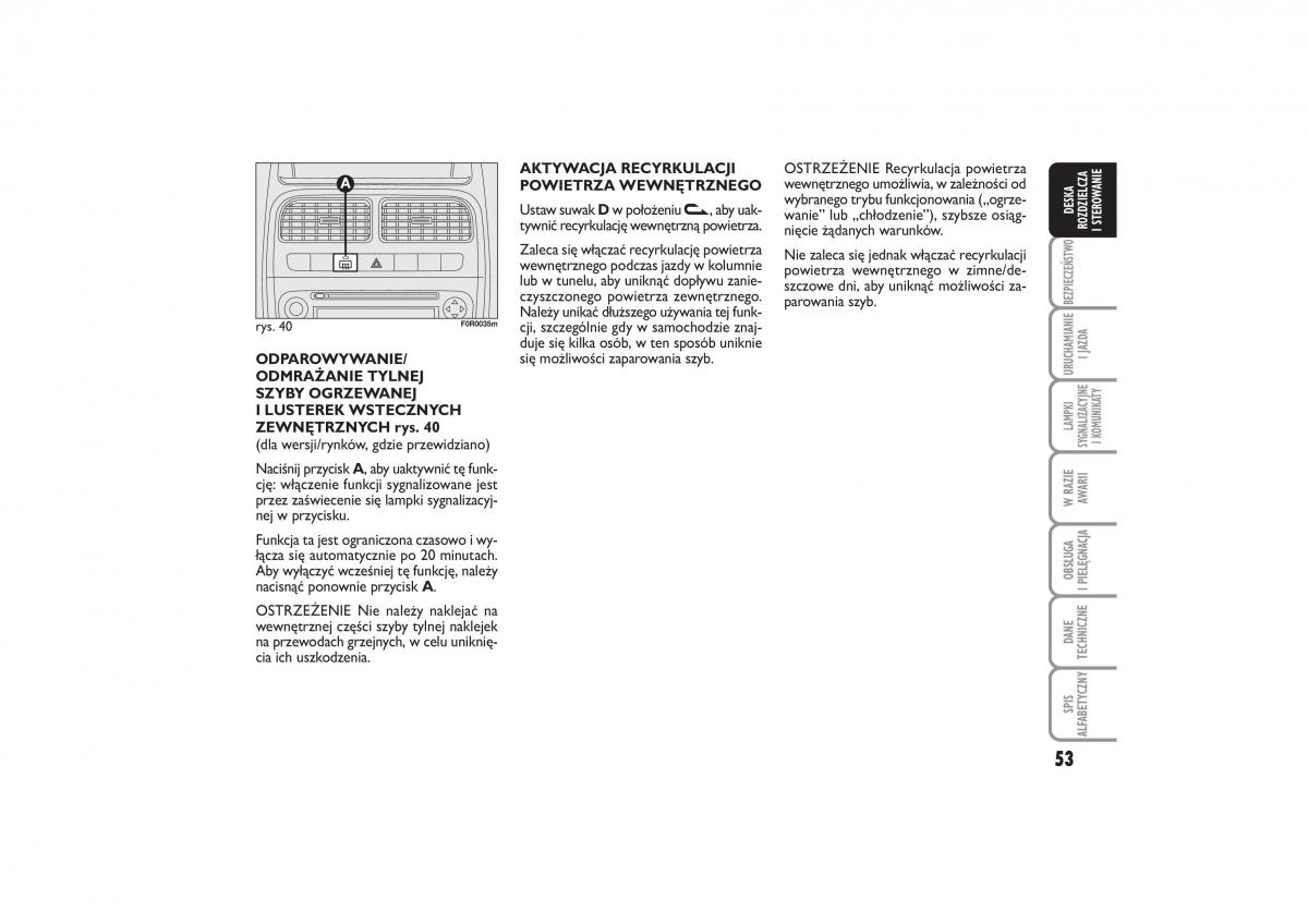 Fiat Linea instrukcja obslugi / page 54