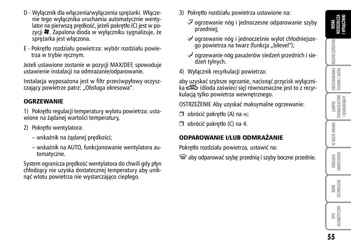 Fiat Multipla II 2 instrukcja obslugi / page 56