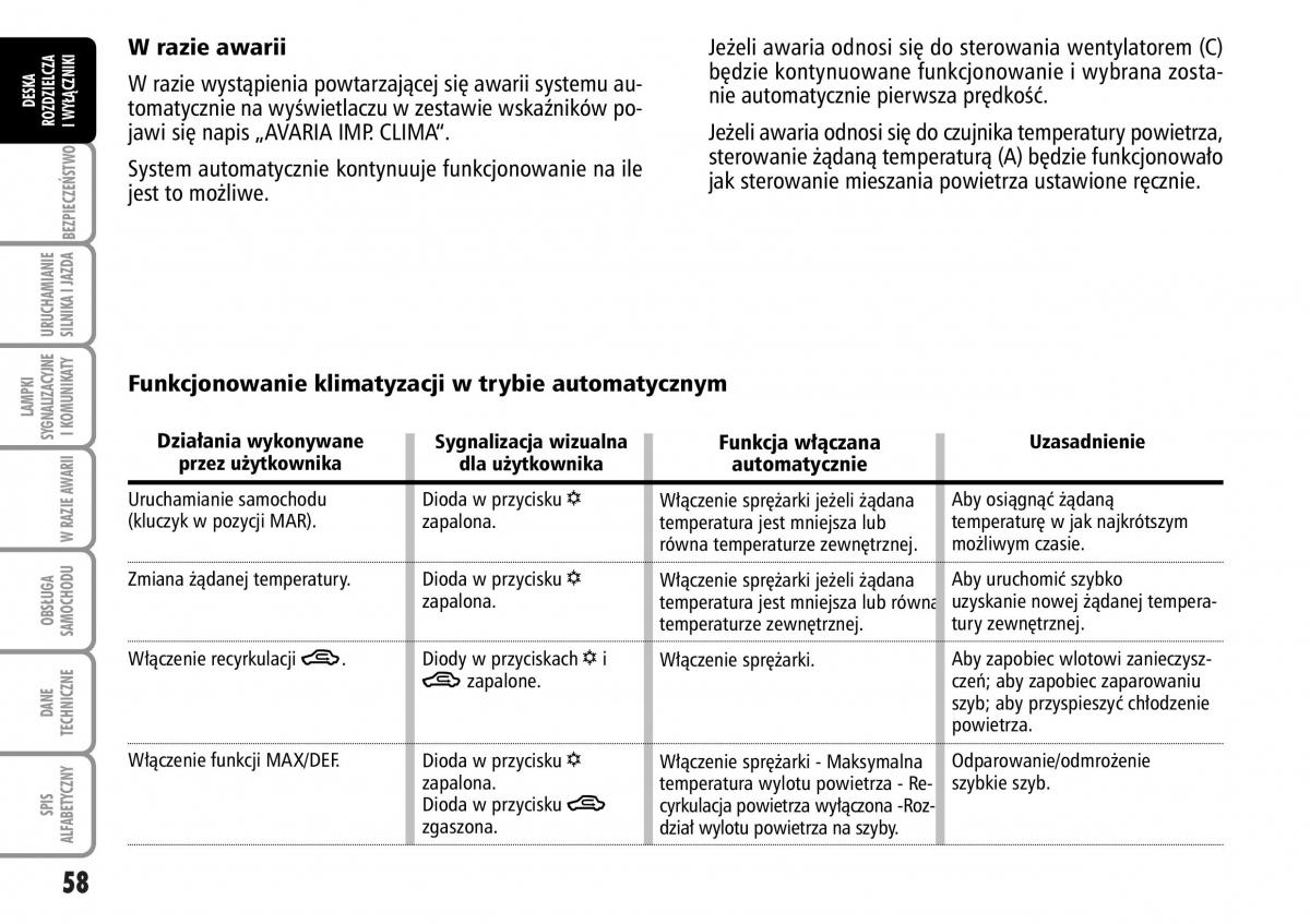 Fiat Multipla II 2 instrukcja obslugi / page 59