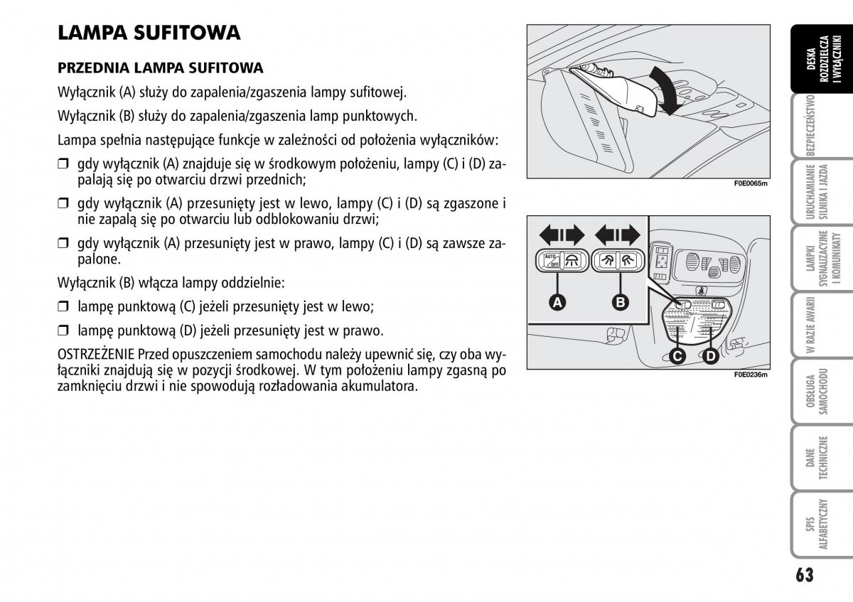 Fiat Multipla II 2 instrukcja obslugi / page 64