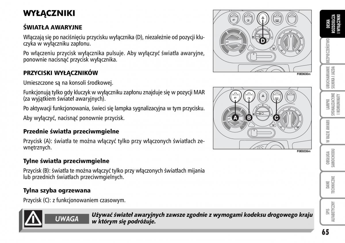 Fiat Multipla II 2 instrukcja obslugi / page 66