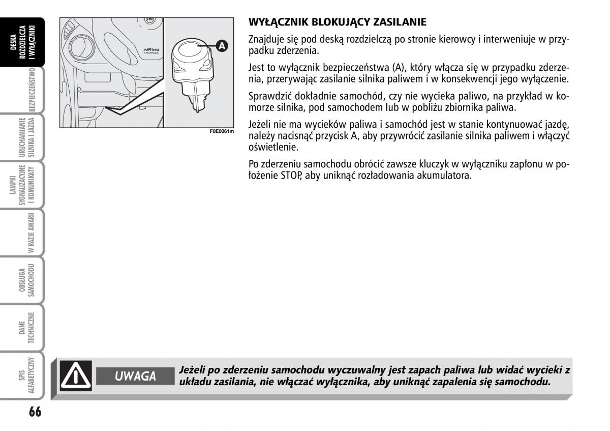 Fiat Multipla II 2 instrukcja obslugi / page 67