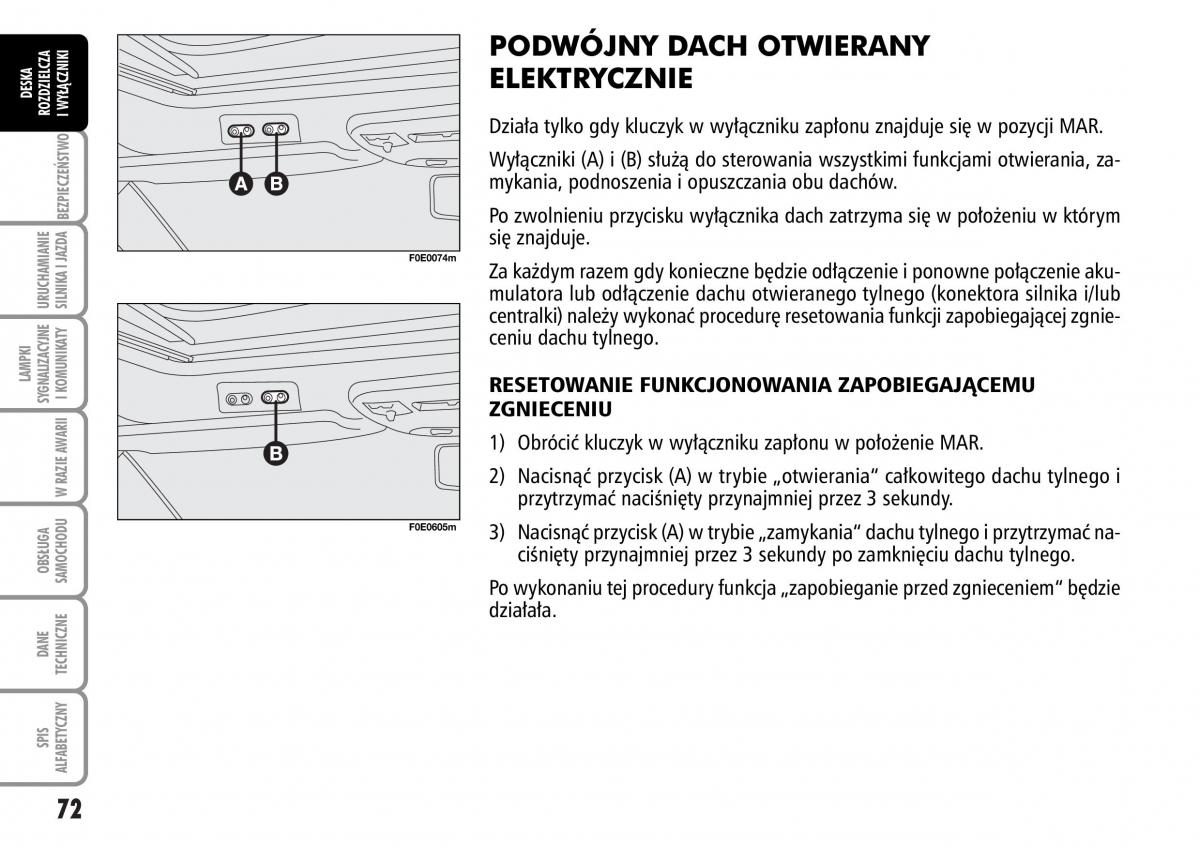 Fiat Multipla II 2 instrukcja obslugi / page 73