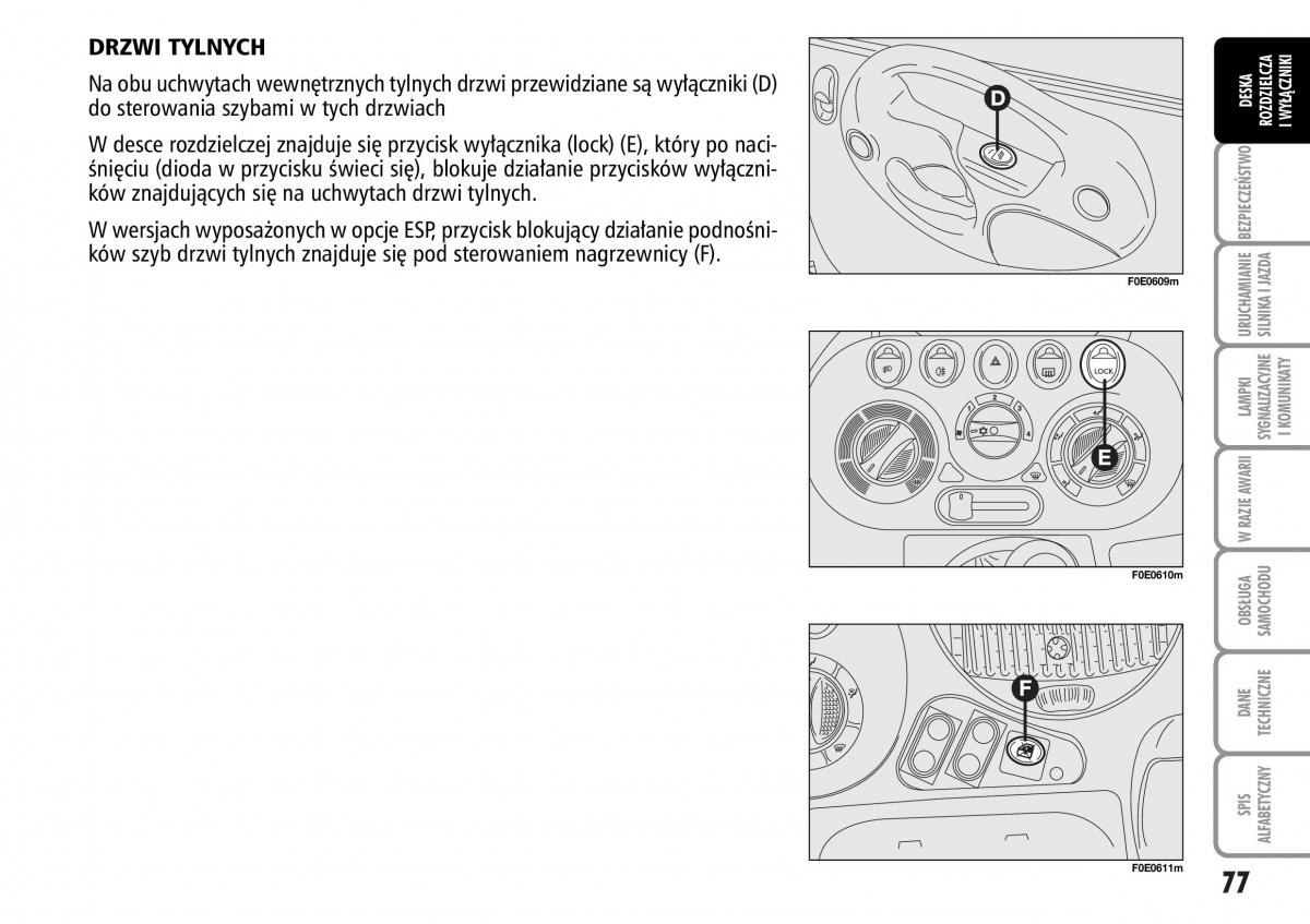 Fiat Multipla II 2 instrukcja obslugi / page 78