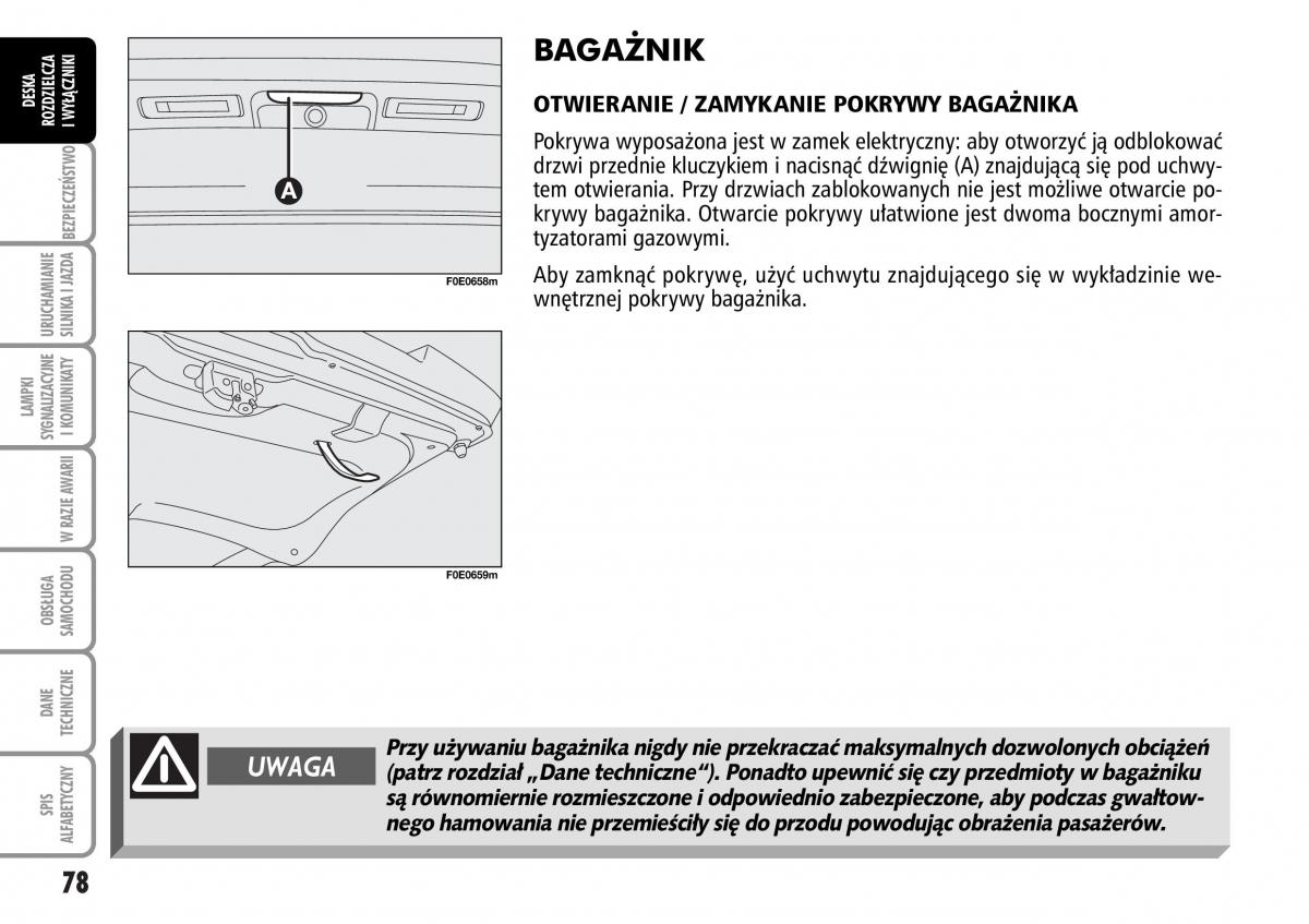 Fiat Multipla II 2 instrukcja obslugi / page 79