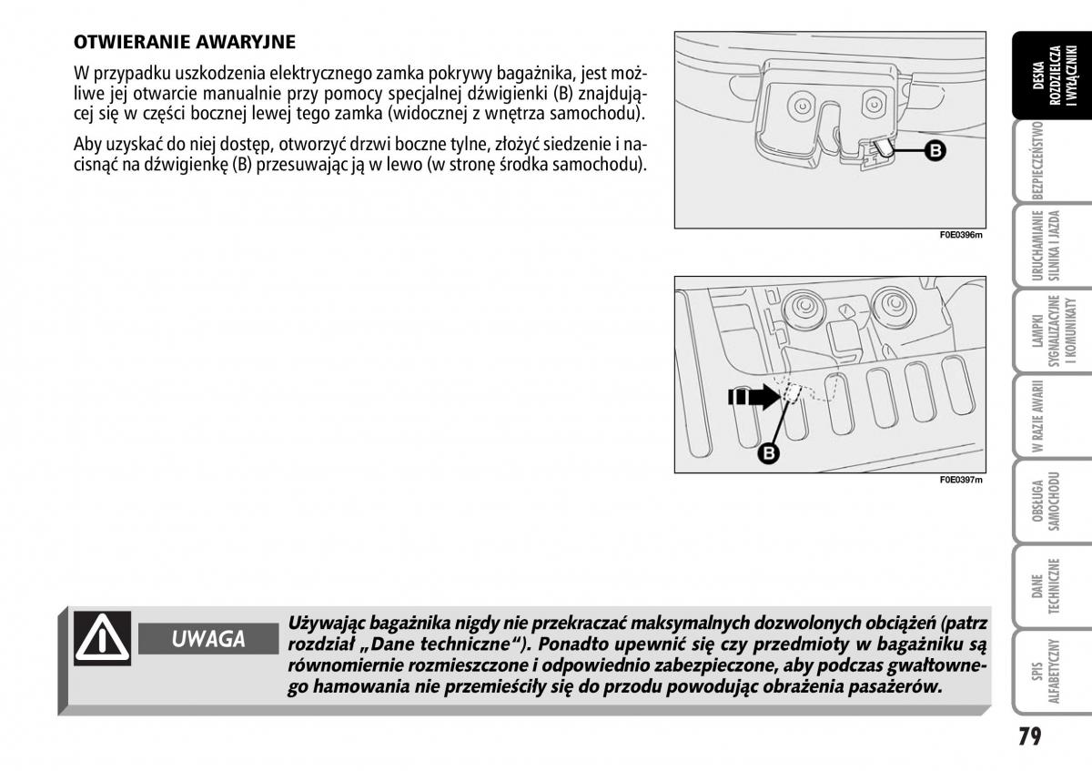 Fiat Multipla II 2 instrukcja obslugi / page 80