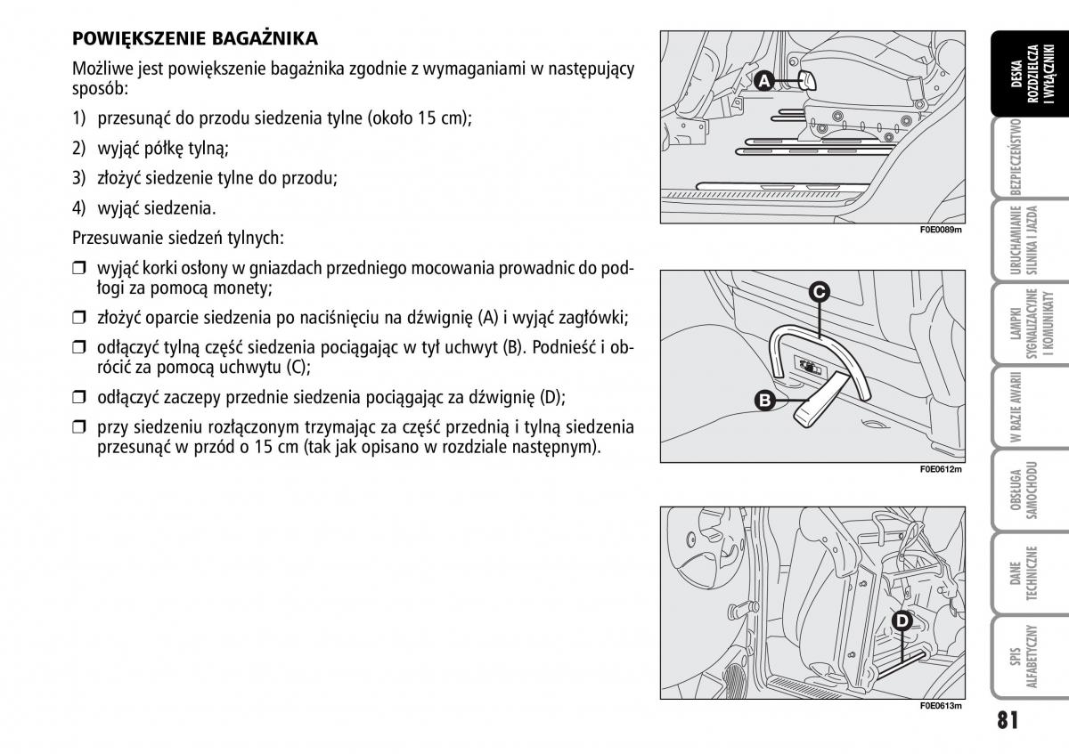 Fiat Multipla II 2 instrukcja obslugi / page 82