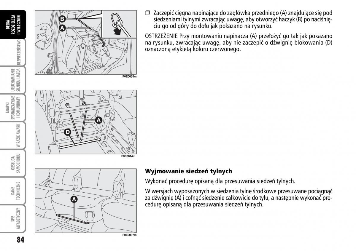 Fiat Multipla II 2 instrukcja obslugi / page 85