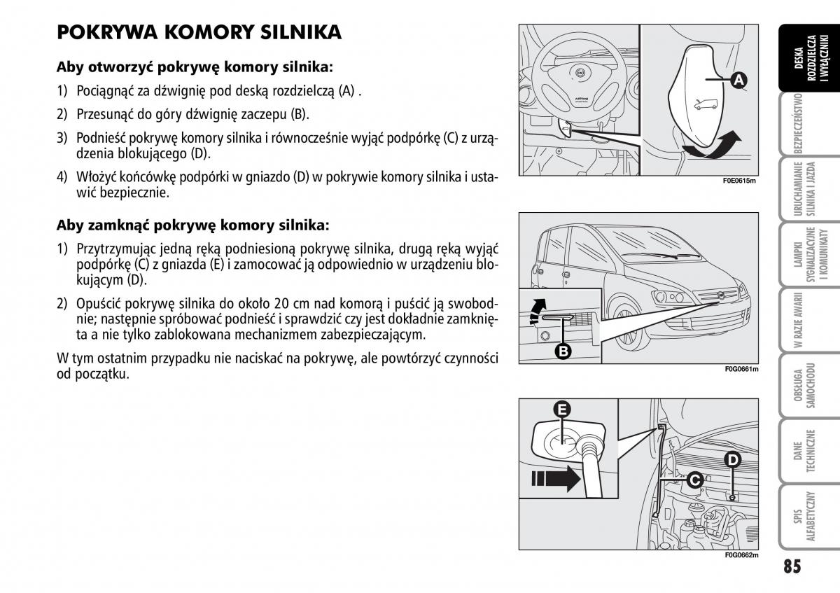 Fiat Multipla II 2 instrukcja obslugi / page 86