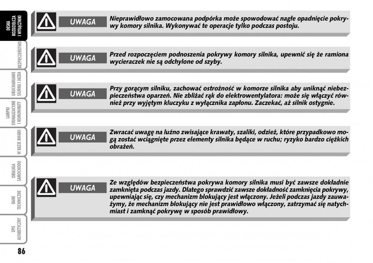 Fiat Multipla II 2 instrukcja obslugi / page 87