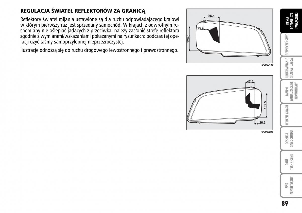 Fiat Multipla II 2 instrukcja obslugi / page 90