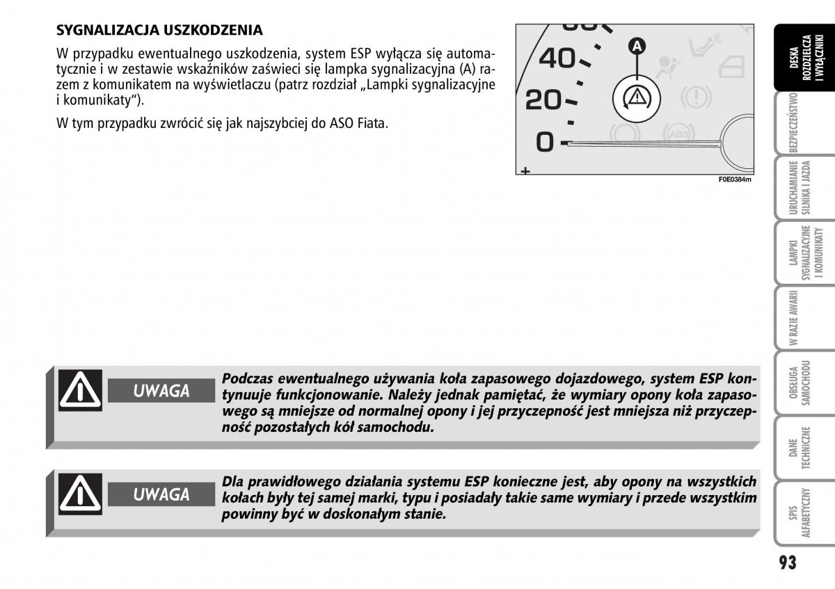 Fiat Multipla II 2 instrukcja obslugi / page 94