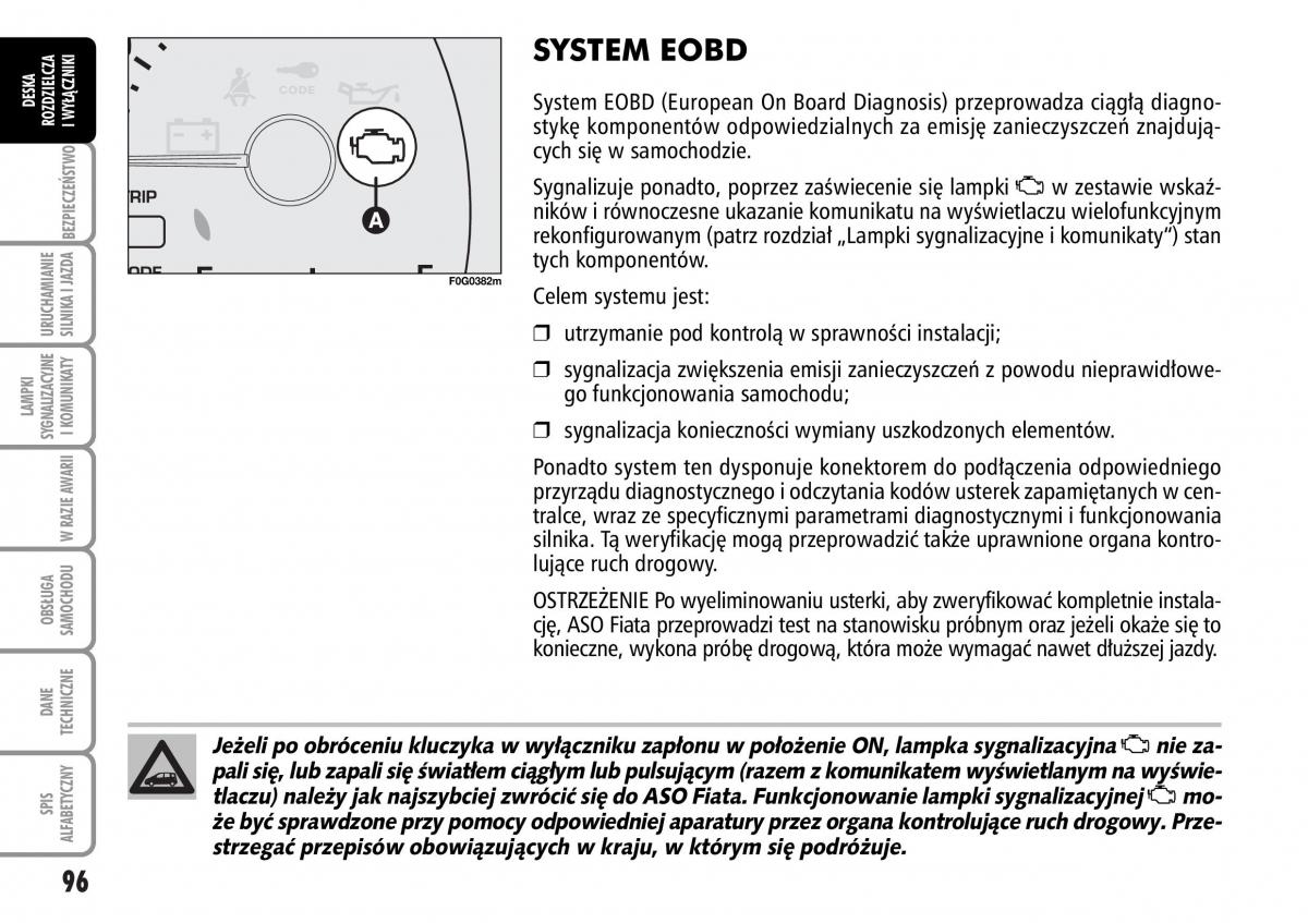 Fiat Multipla II 2 instrukcja obslugi / page 97