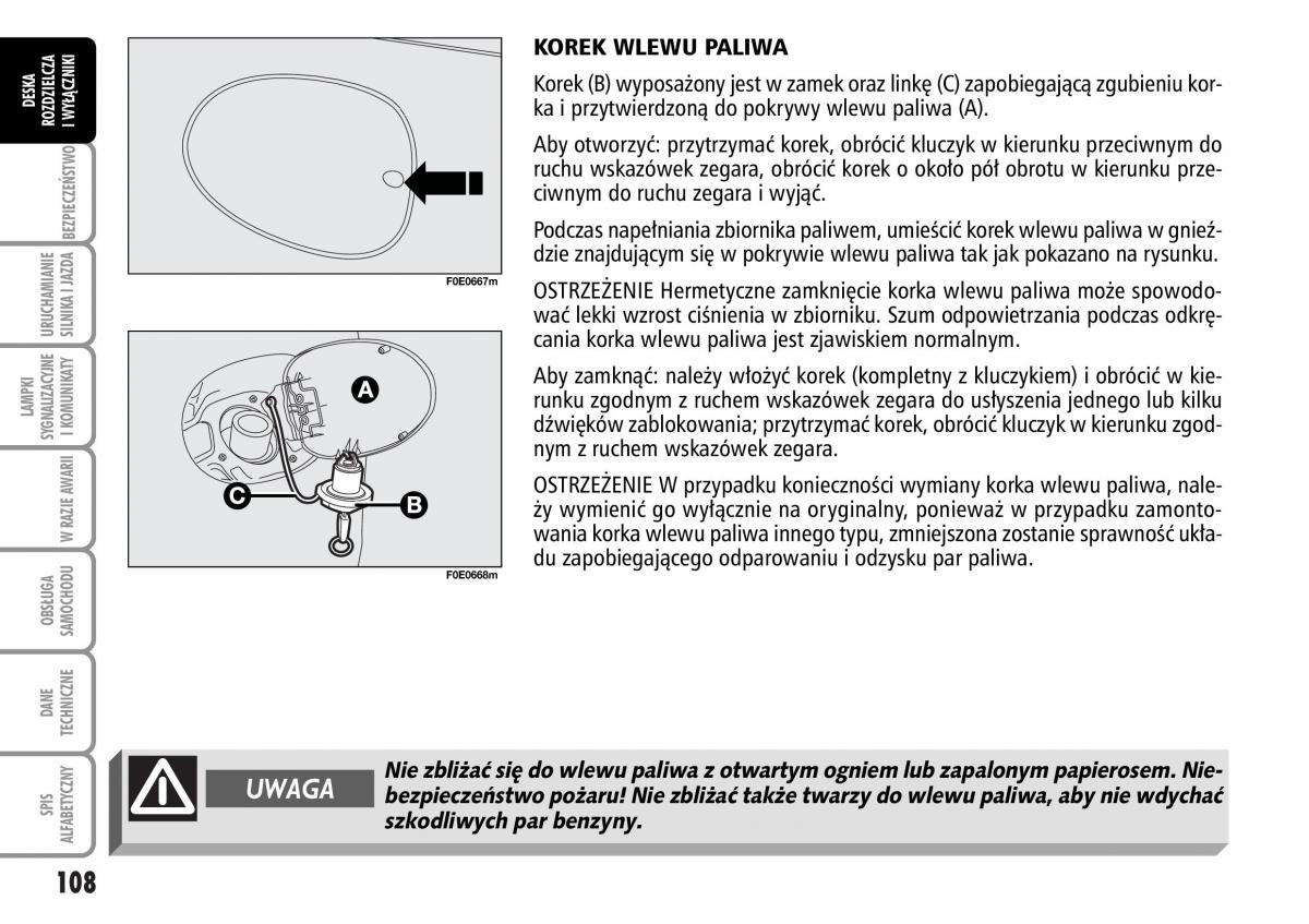 Fiat Multipla II 2 instrukcja obslugi / page 109