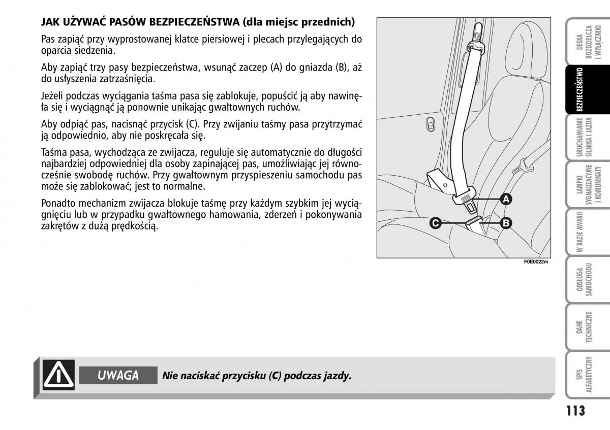 Fiat Multipla II 2 instrukcja obslugi / page 114