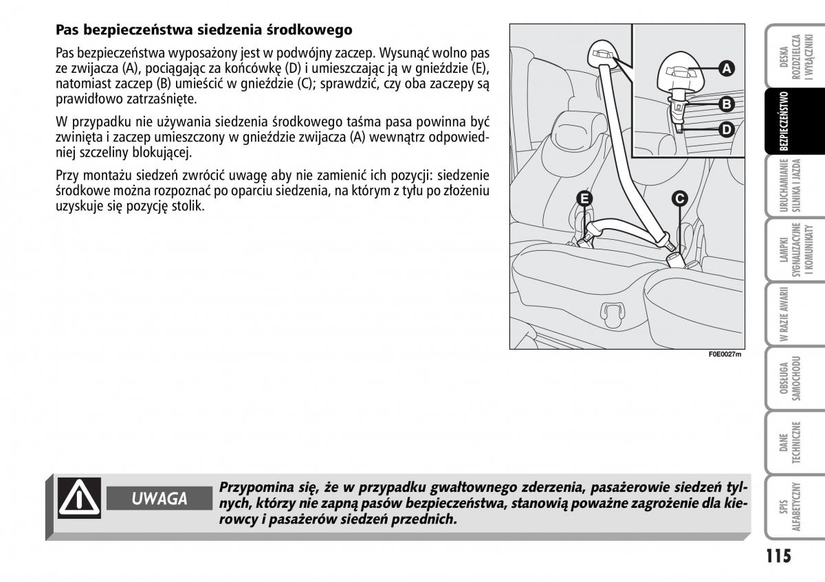 Fiat Multipla II 2 instrukcja obslugi / page 116