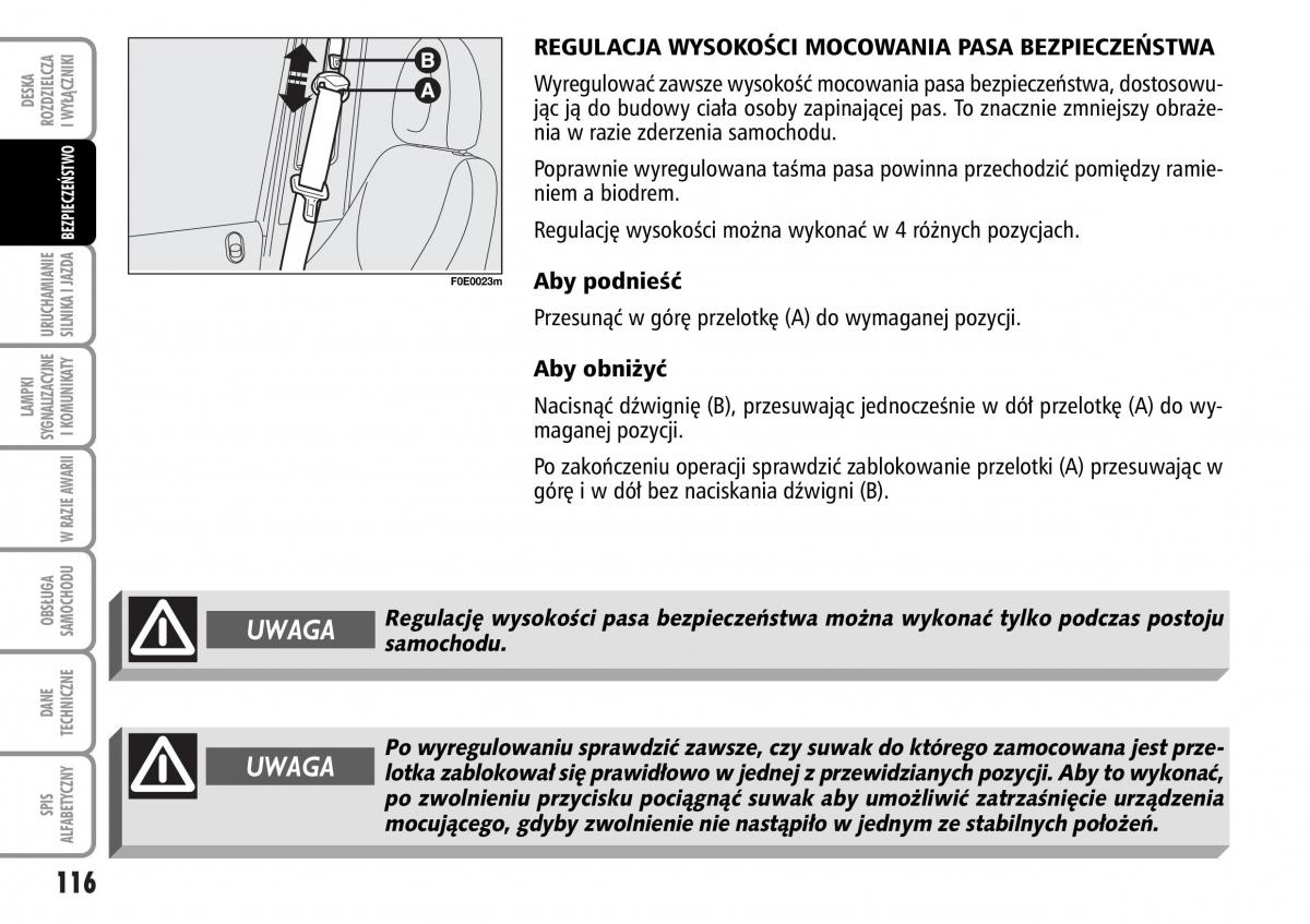 Fiat Multipla II 2 instrukcja obslugi / page 117