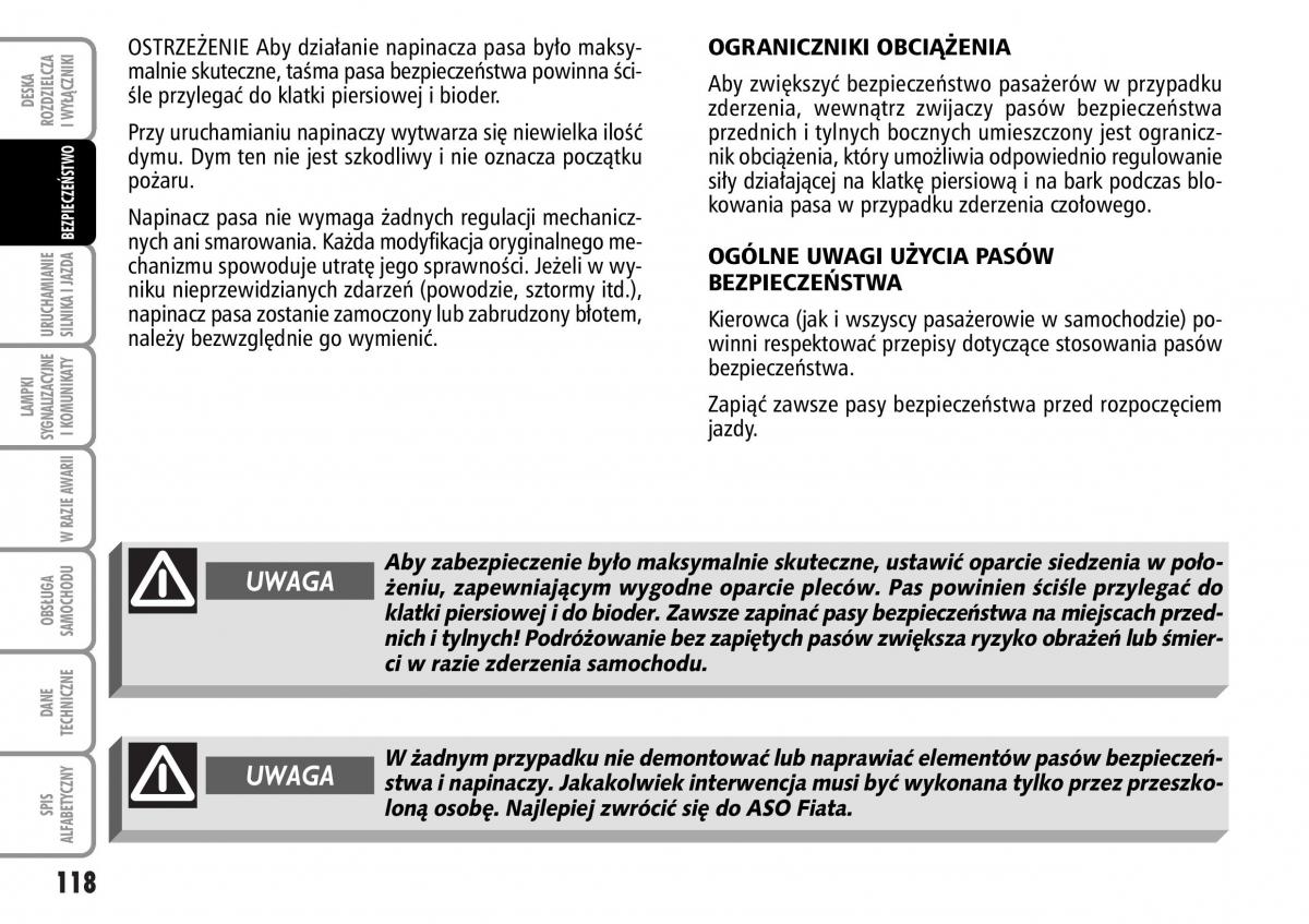 Fiat Multipla II 2 instrukcja obslugi / page 119