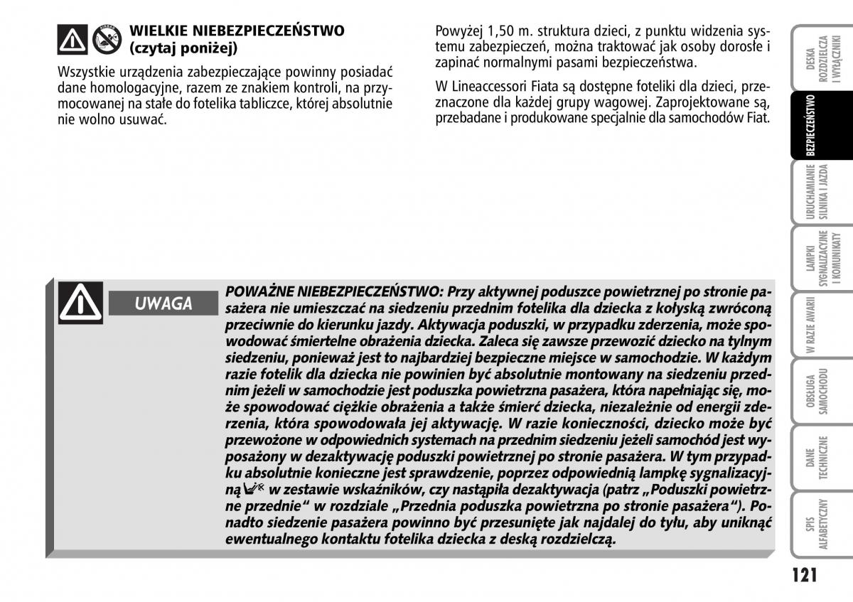 Fiat Multipla II 2 instrukcja obslugi / page 122