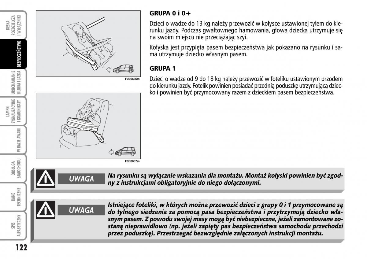 Fiat Multipla II 2 instrukcja obslugi / page 123