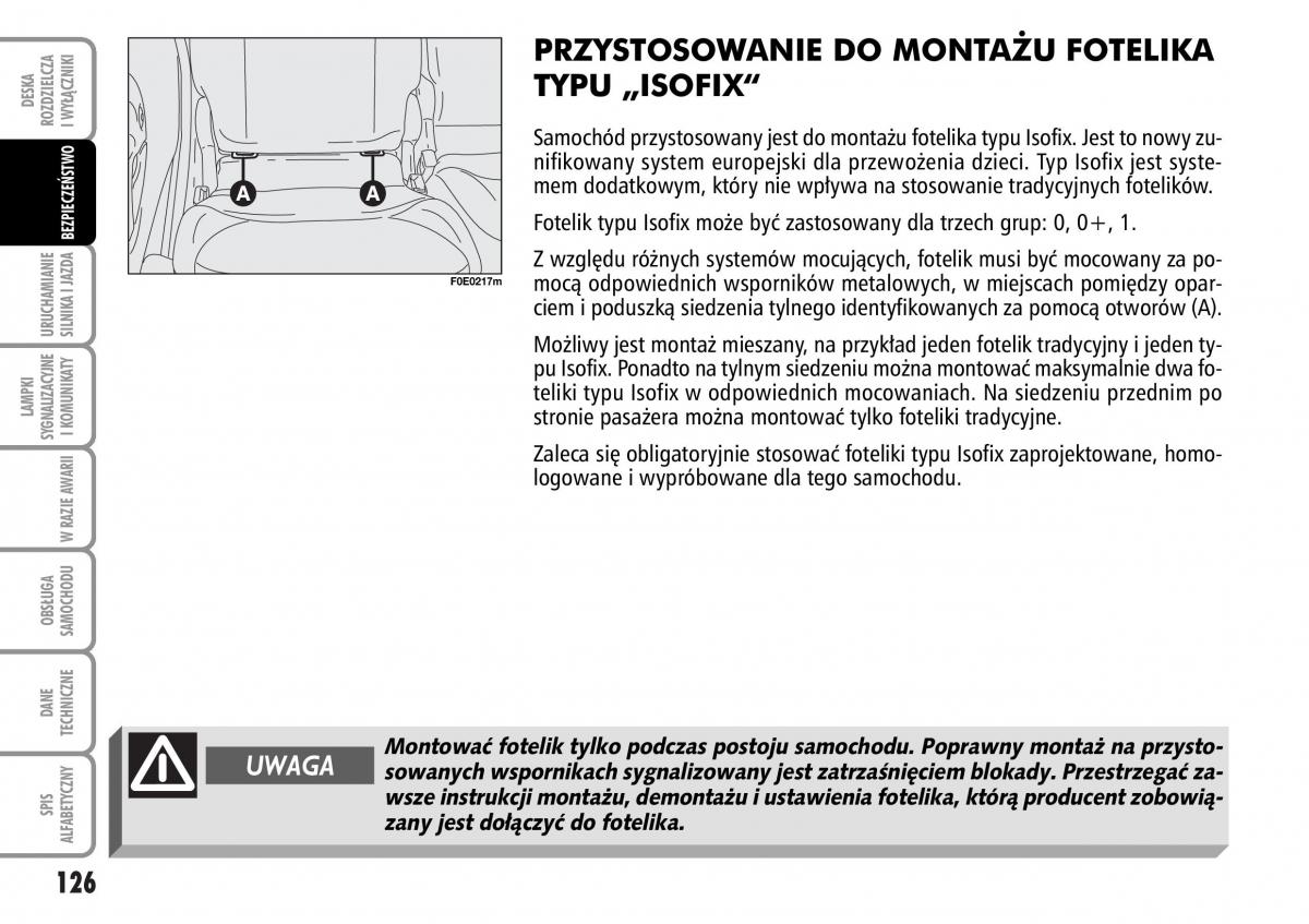 Fiat Multipla II 2 instrukcja obslugi / page 127