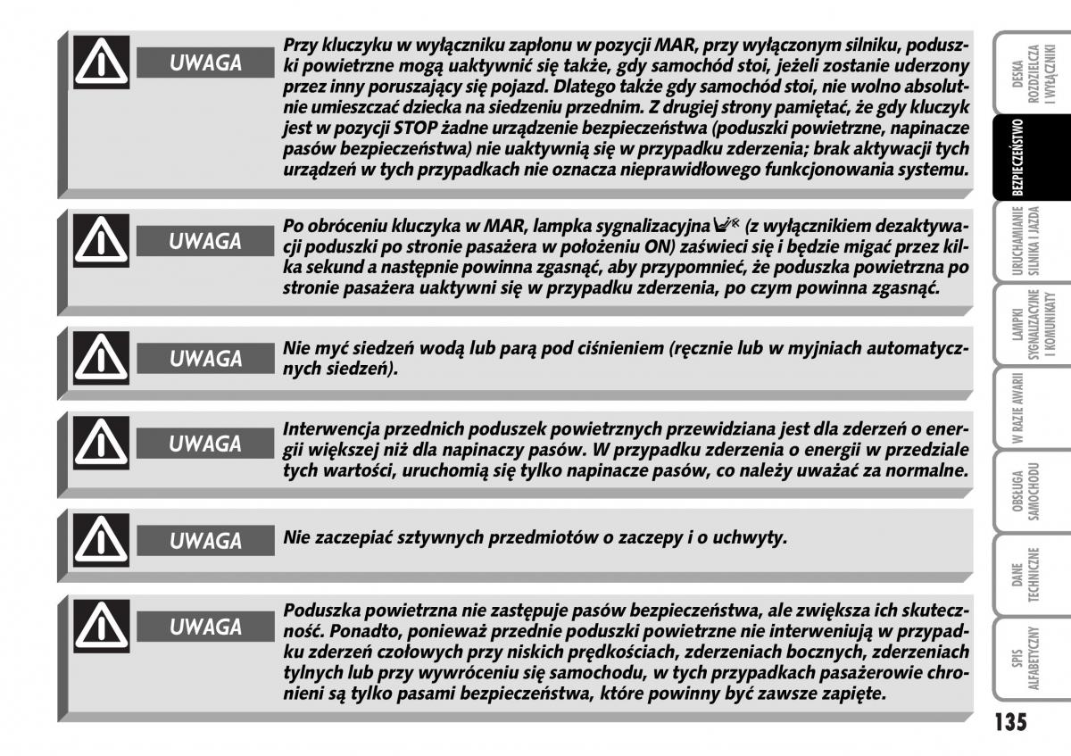 Fiat Multipla II 2 instrukcja obslugi / page 136