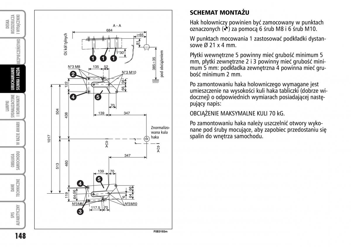 Fiat Multipla II 2 instrukcja obslugi / page 149