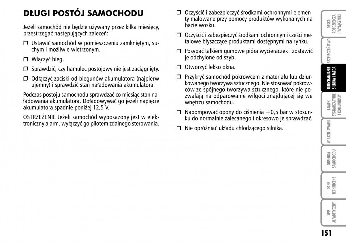 Fiat Multipla II 2 instrukcja obslugi / page 152