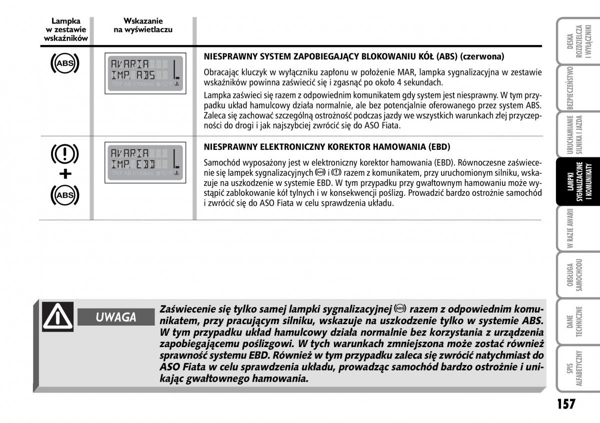 Fiat Multipla II 2 instrukcja obslugi / page 158