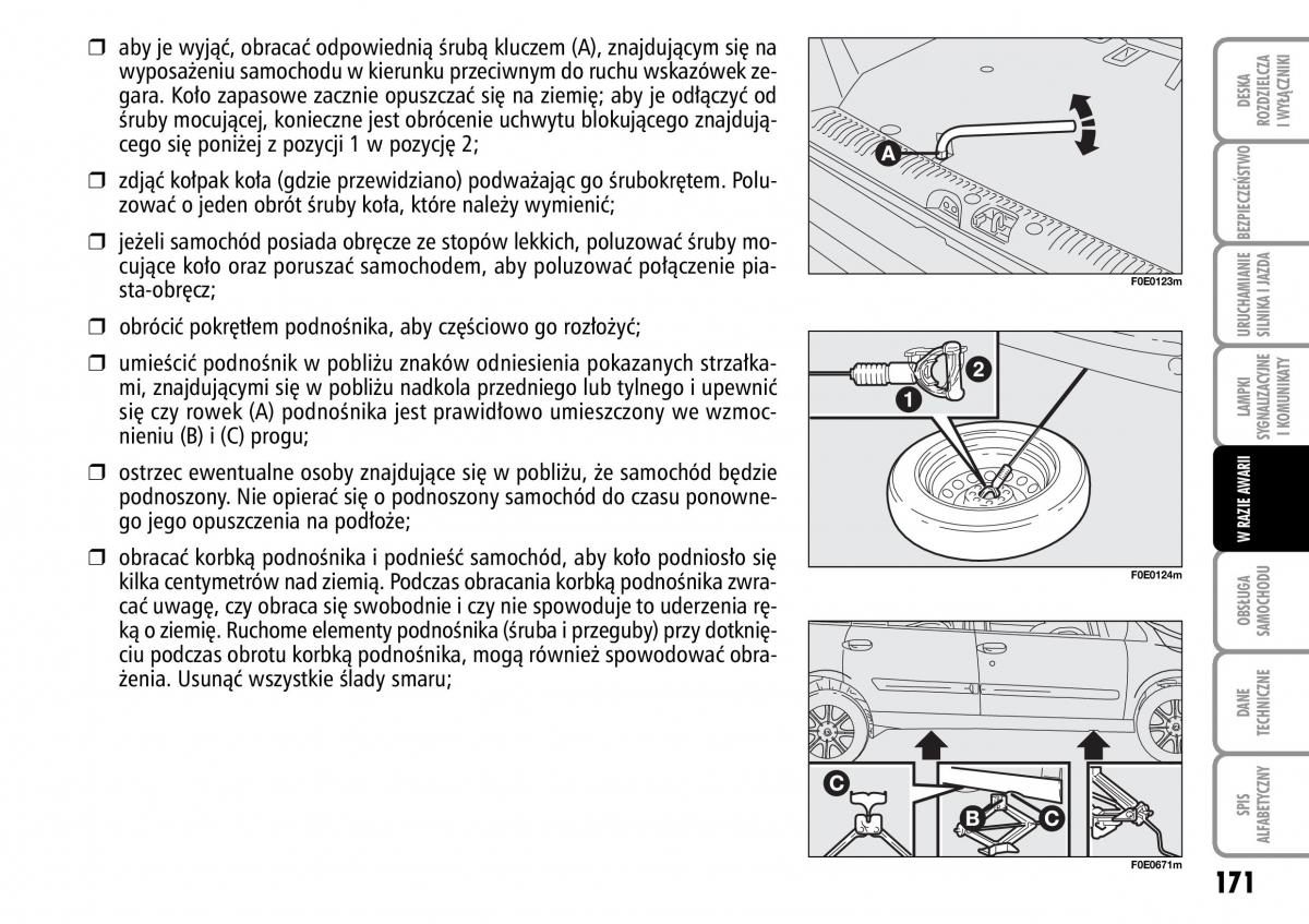 Fiat Multipla II 2 instrukcja obslugi / page 172