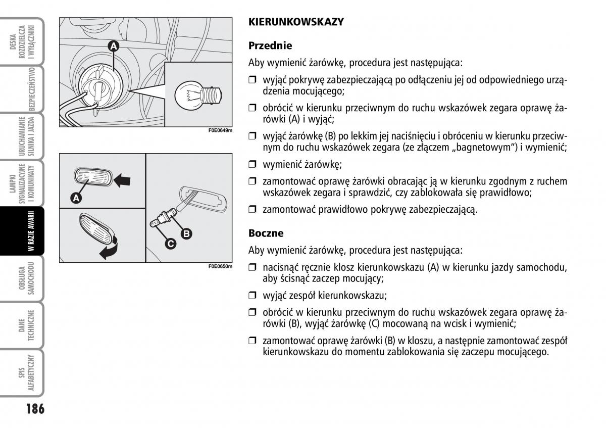 Fiat Multipla II 2 instrukcja obslugi / page 187