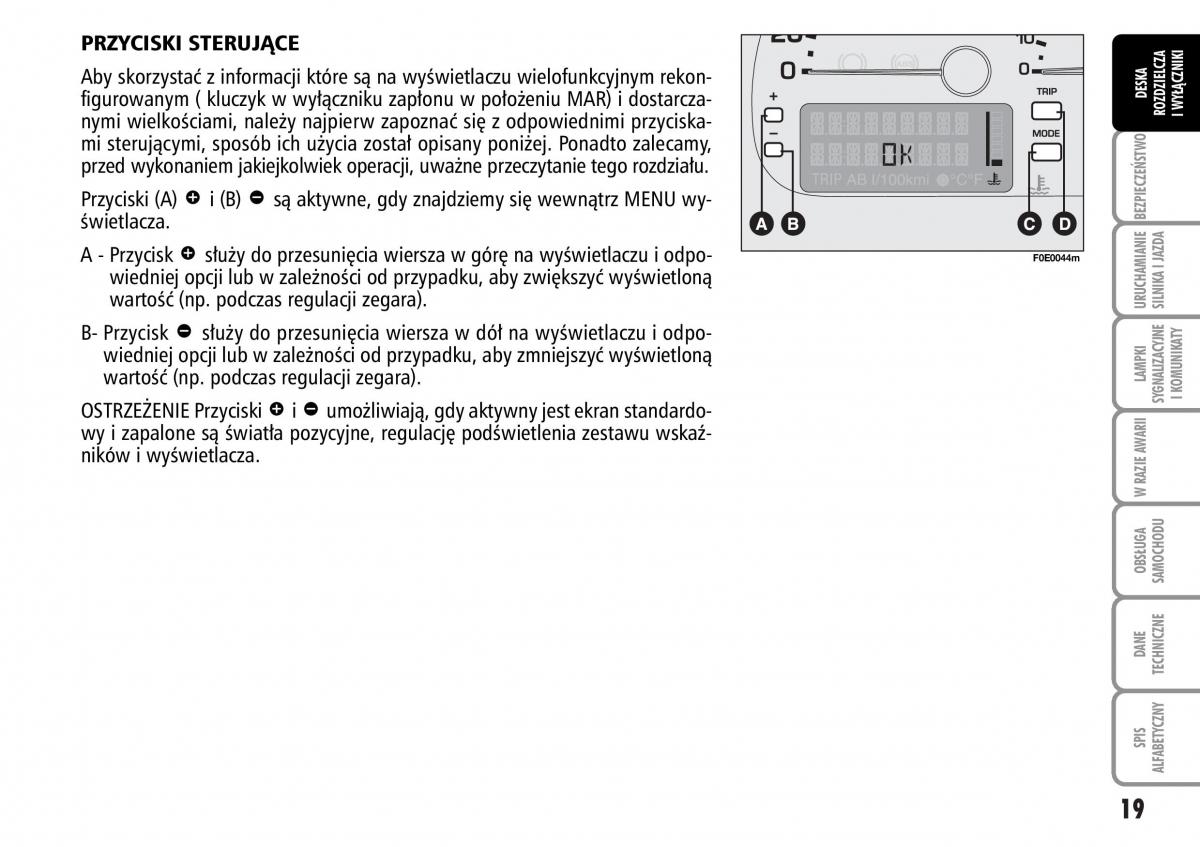 Fiat Multipla II 2 instrukcja obslugi / page 20