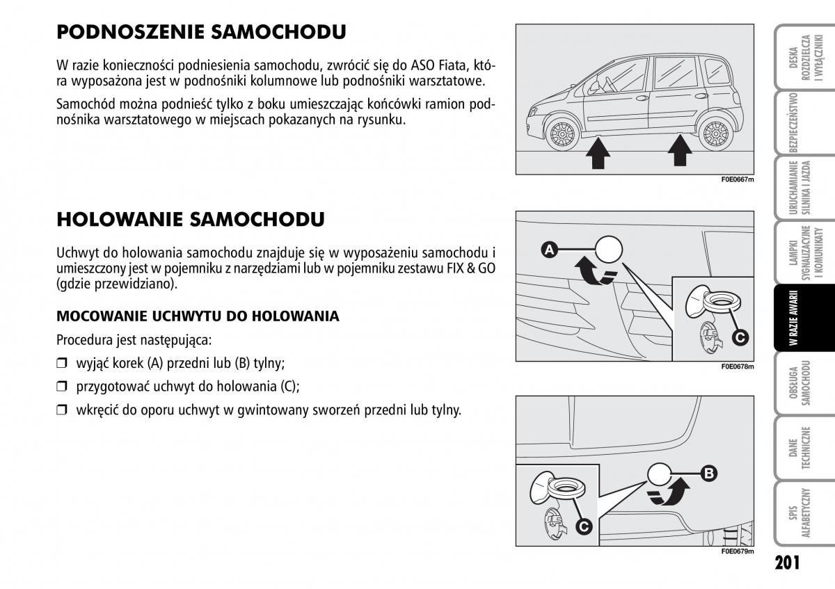 Fiat Multipla II 2 instrukcja obslugi / page 202