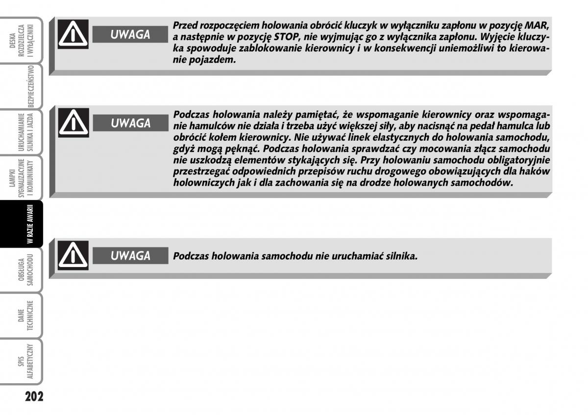 Fiat Multipla II 2 instrukcja obslugi / page 203