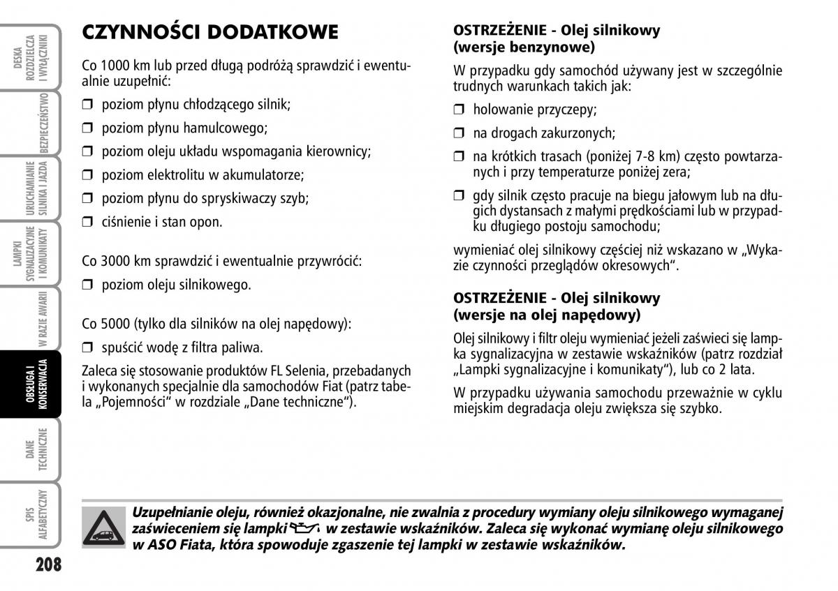 Fiat Multipla II 2 instrukcja obslugi / page 209