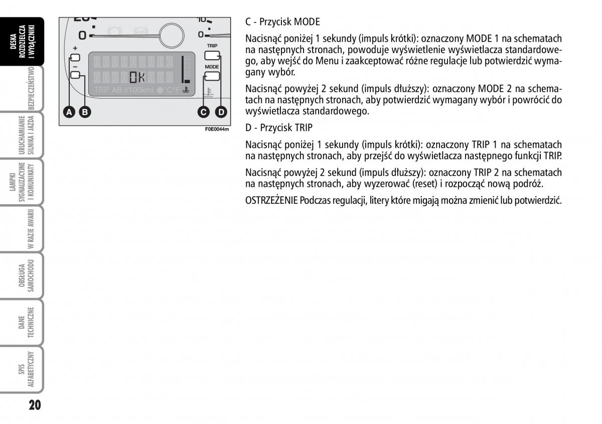 Fiat Multipla II 2 instrukcja obslugi / page 21