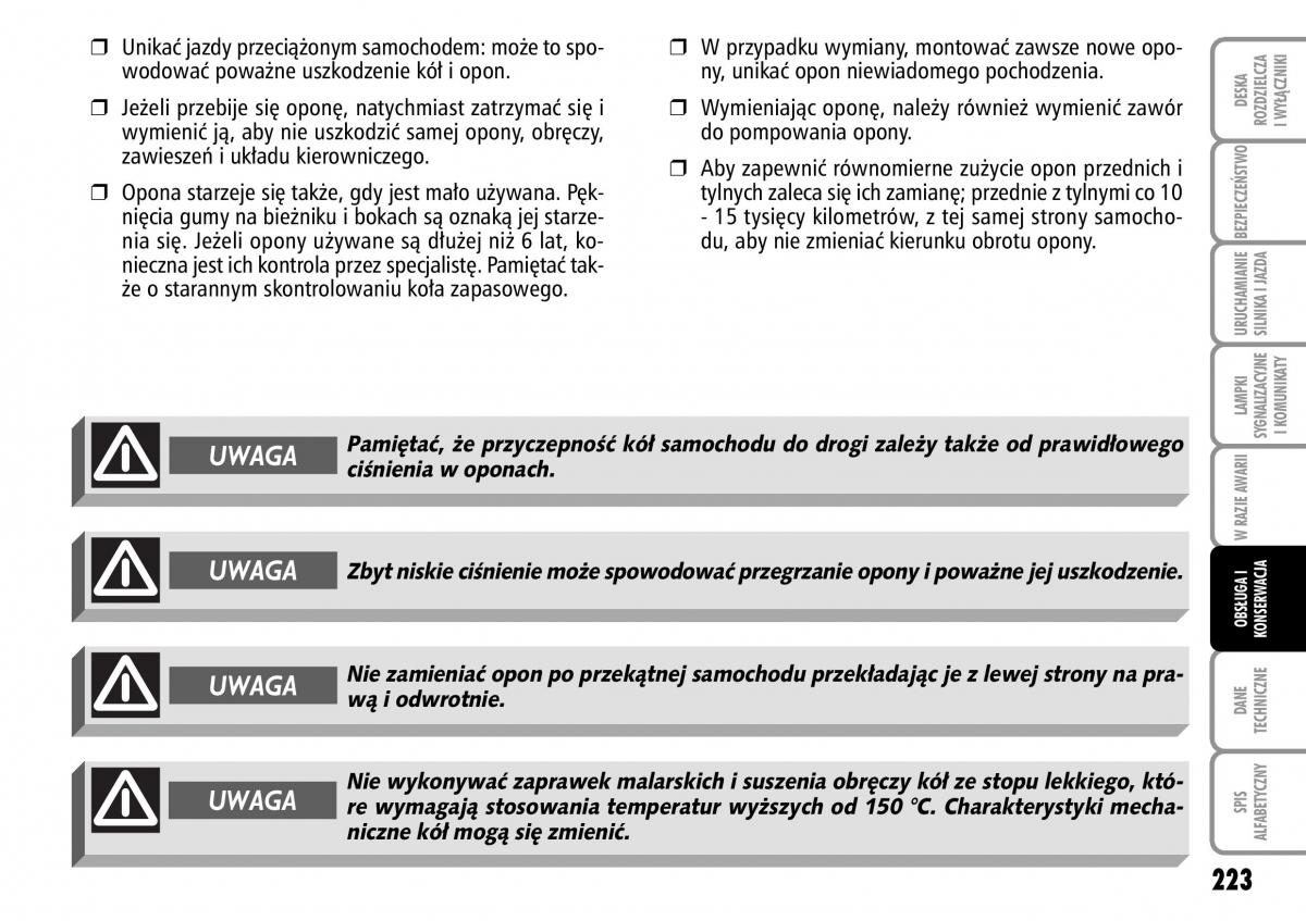 Fiat Multipla II 2 instrukcja obslugi / page 224