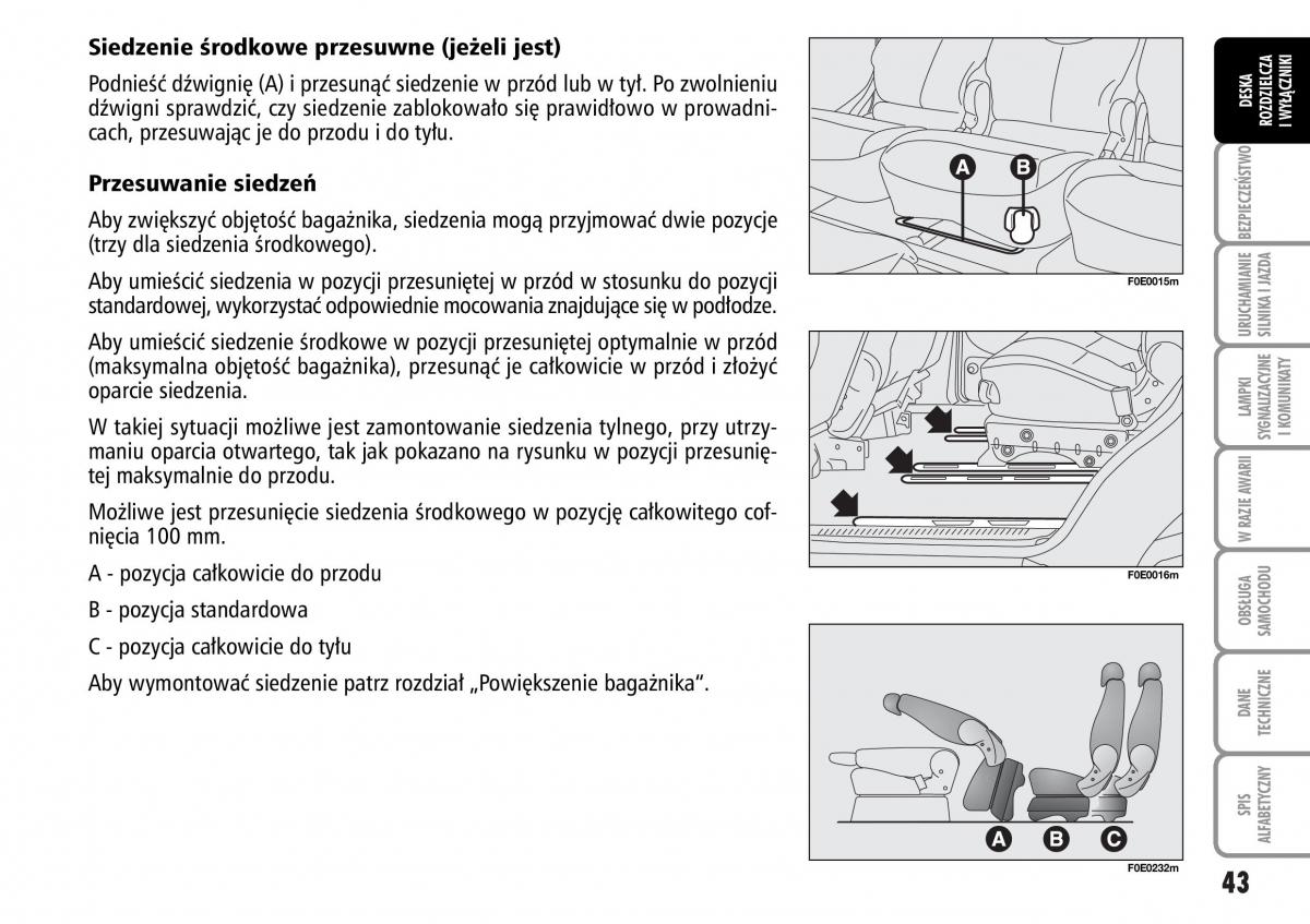 Fiat Multipla II 2 instrukcja obslugi / page 44