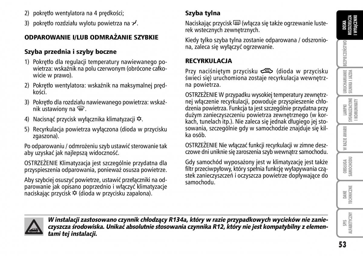 Fiat Multipla II 2 instrukcja obslugi / page 54