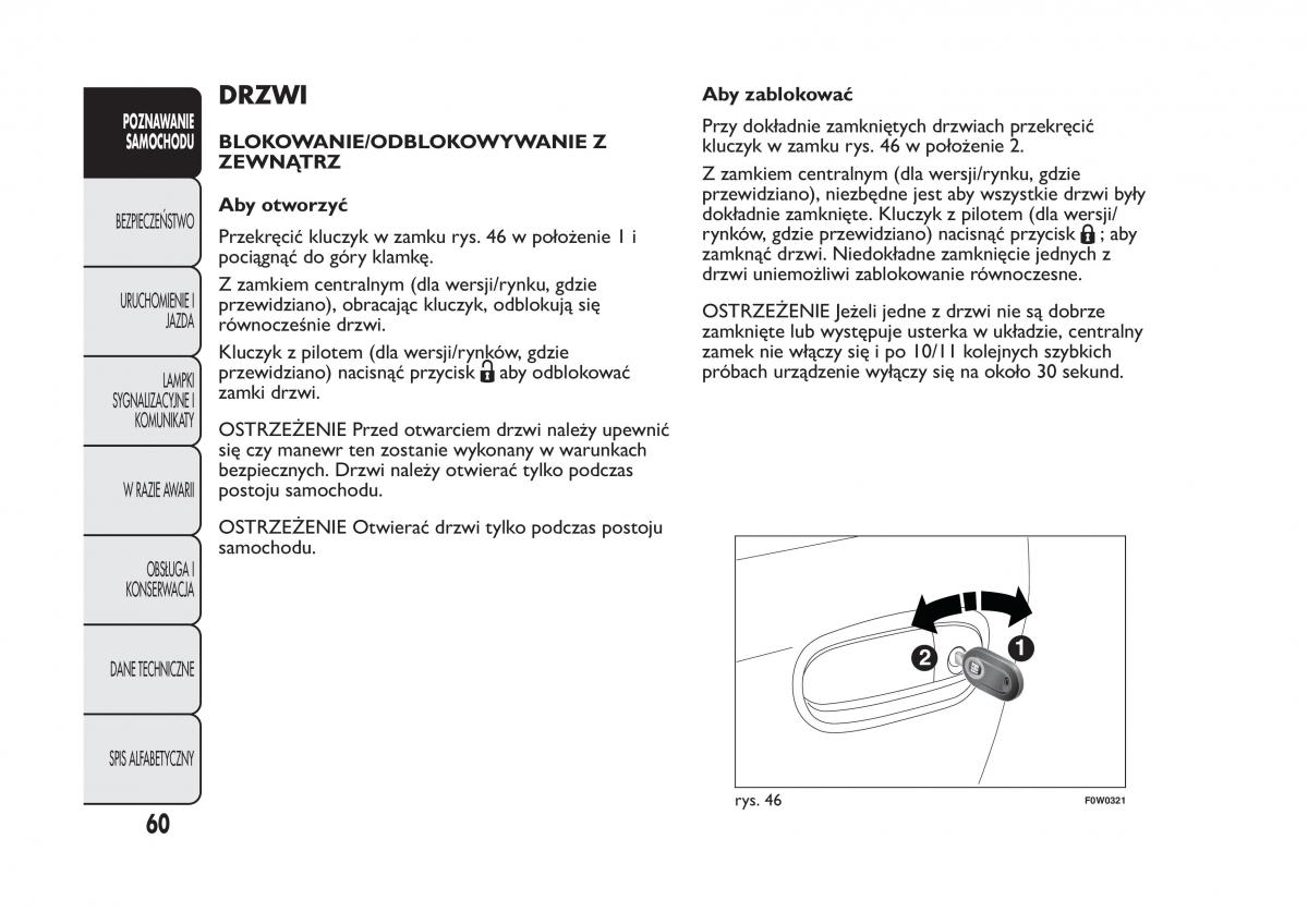 Fiat Panda III 3 instrukcja obslugi / page 64