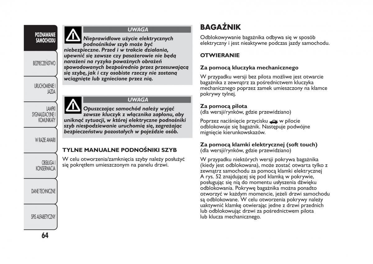 Fiat Panda III 3 instrukcja obslugi / page 68