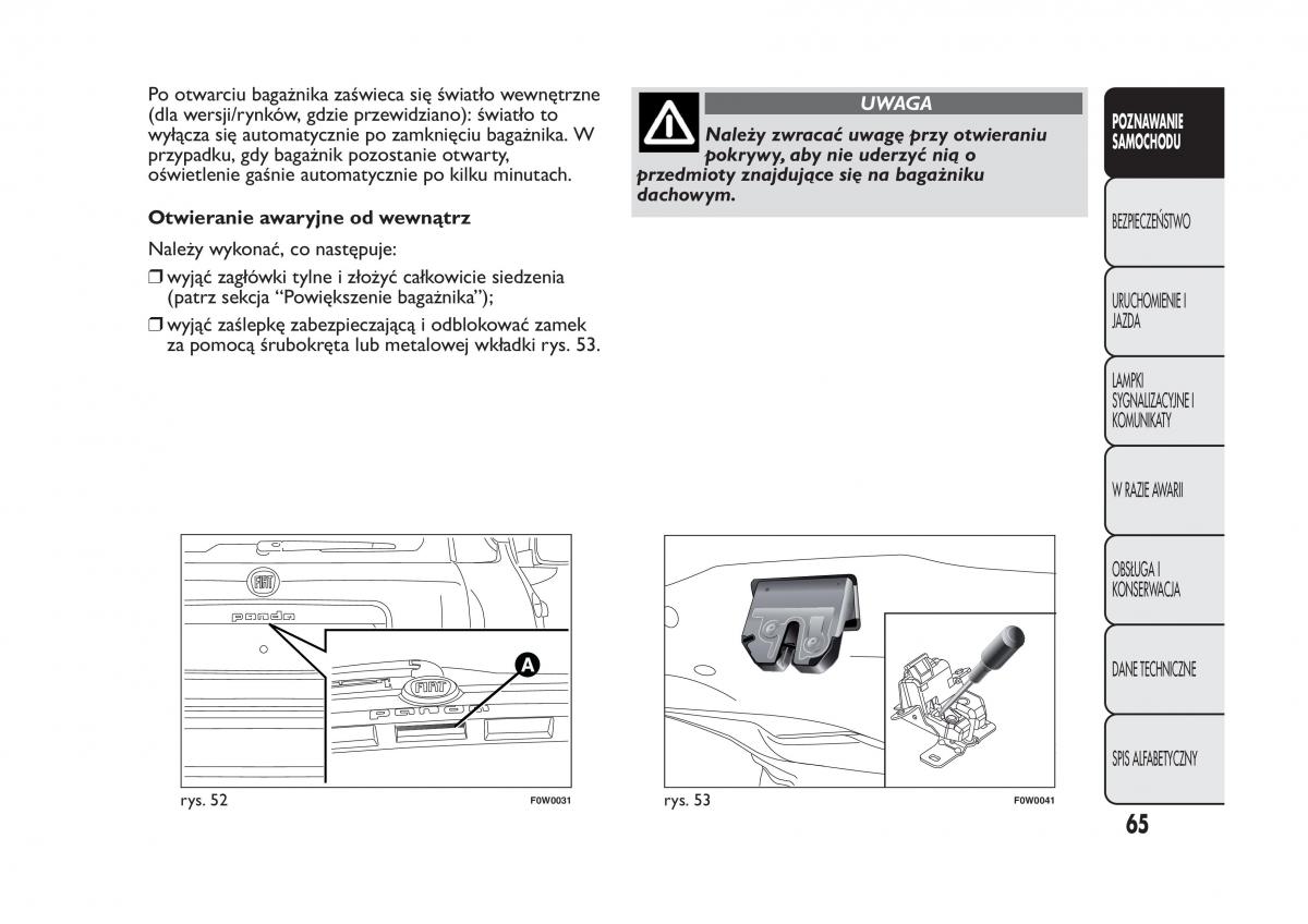 Fiat Panda III 3 instrukcja obslugi / page 69