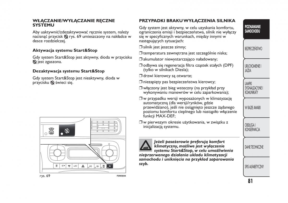 Fiat Panda III 3 instrukcja obslugi / page 85