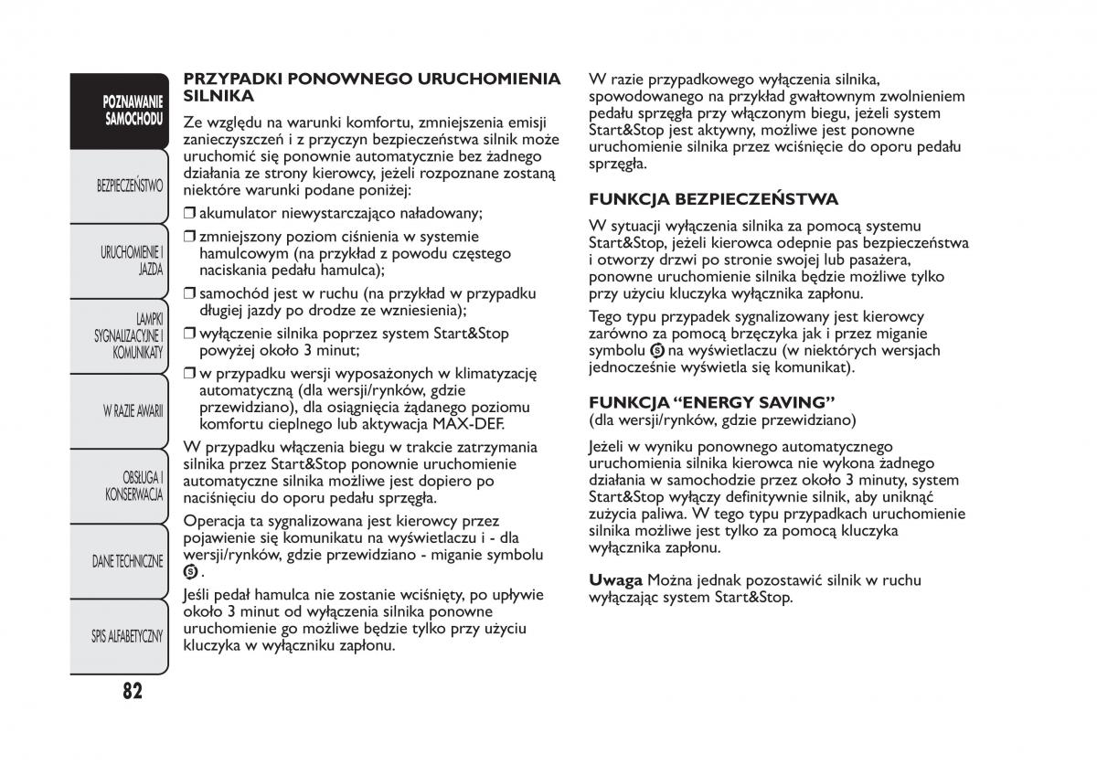 Fiat Panda III 3 instrukcja obslugi / page 86