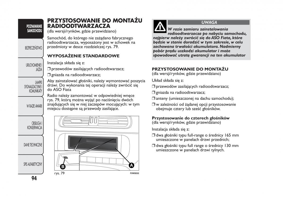 Fiat Panda III 3 instrukcja obslugi / page 98