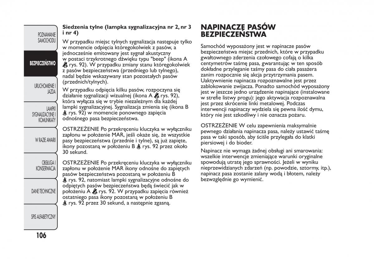 Fiat Panda III 3 instrukcja obslugi / page 110