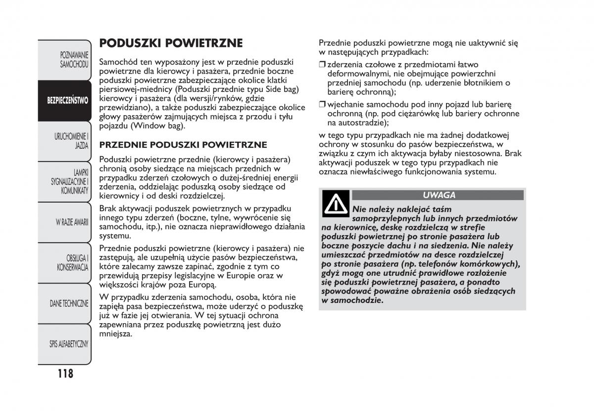 Fiat Panda III 3 instrukcja obslugi / page 122