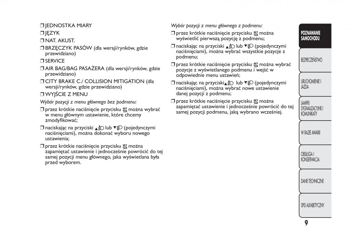 Fiat Panda III 3 instrukcja obslugi / page 13