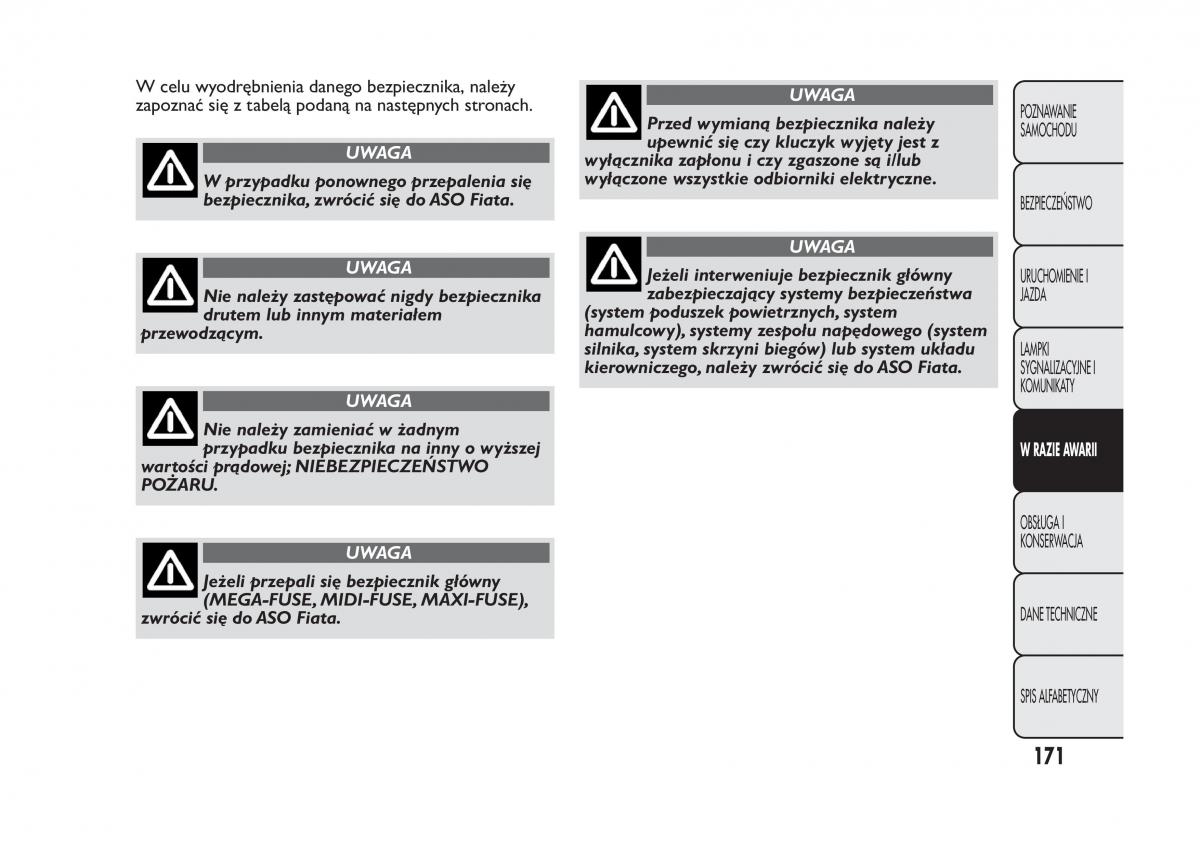 Fiat Panda III 3 instrukcja obslugi / page 175