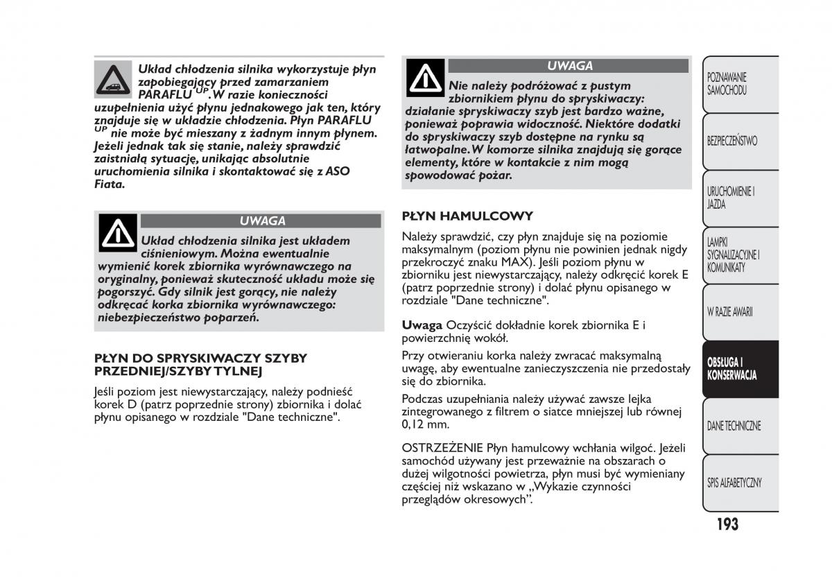 Fiat Panda III 3 instrukcja obslugi / page 197